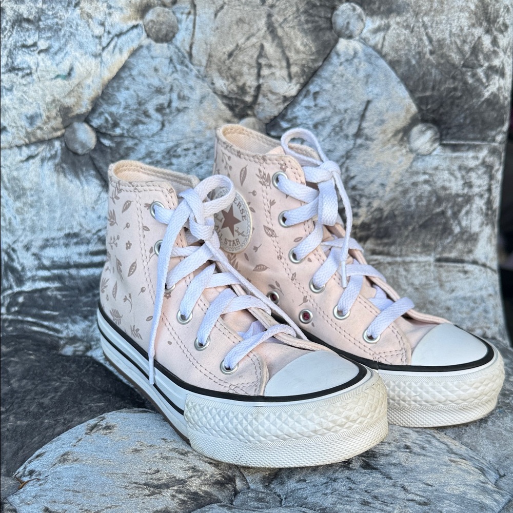 Converse Girls Floral Pink High-Tops